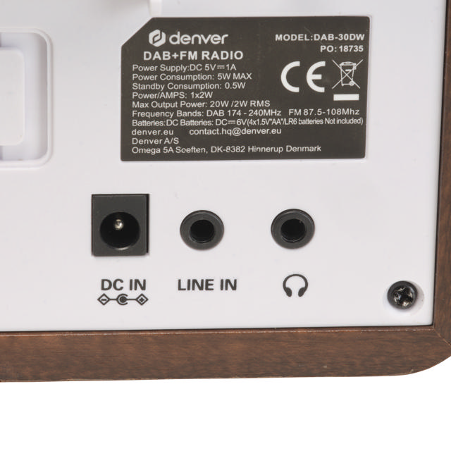 Denver DAB-30DW Dark Wood